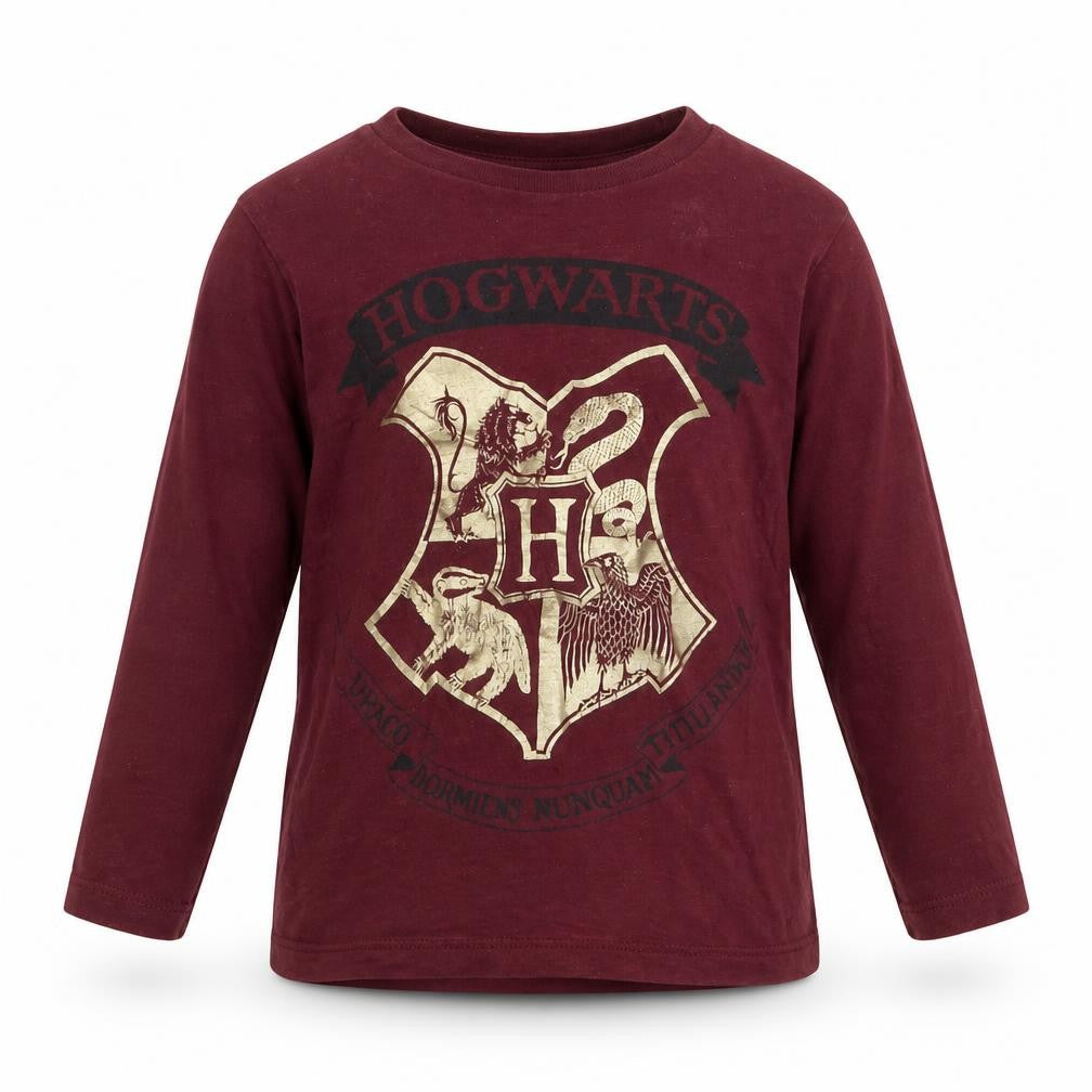 Primark Girls Purple  Cotton Basic T-Shirt Size 9-12 Months Crew Neck  - Hogwarts