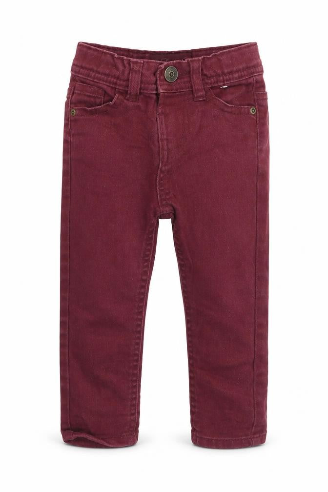 Denim Co Boys Purple  Cotton Capri Jeans Size 12-18 Months  Button