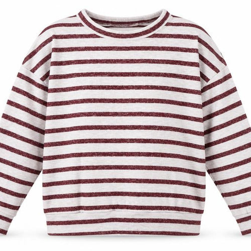 M&S Girls Multicoloured Striped Viscose Pullover Sweatshirt Size 8-9 Years