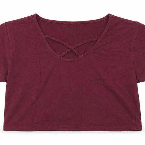 915 Generation Girls Purple  Cotton Cropped T-Shirt Size 9 Years Scoop Neck
