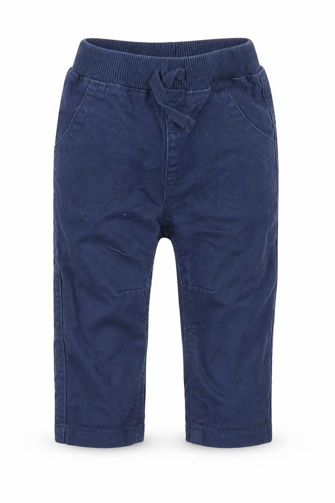 George Boys Blue  Cotton Cargo Trousers Size 3-6 Months  Drawstring