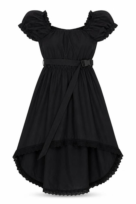 Front view of X Studio women’s black polyester a-line, size S, round neck pullover