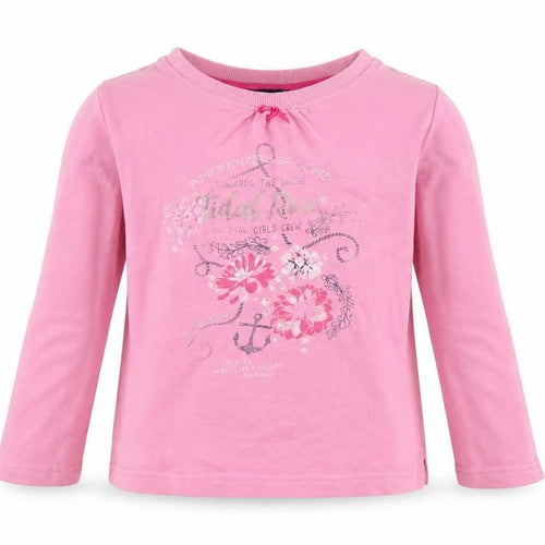 Blue Seven Girls Pink  Cotton Pullover Sweatshirt Size 7 Years