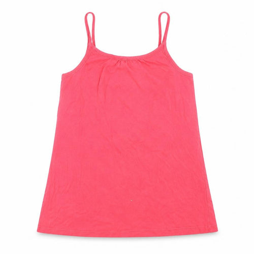 La Redoute Girls Pink  Cotton Camisole T-Shirt Size 10 Years Round Neck