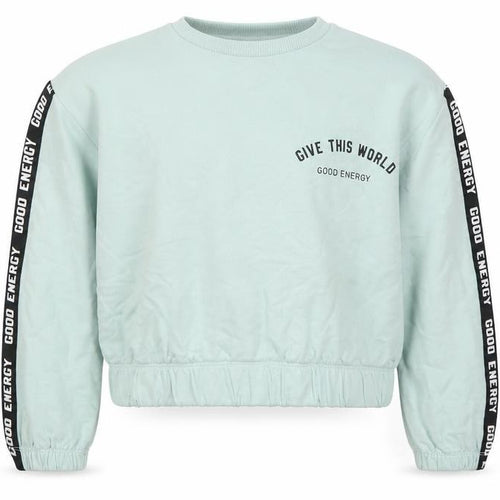 George Girls Green  Cotton Pullover Sweatshirt Size 7-8 Years  Pullover - Give This World Good Energy