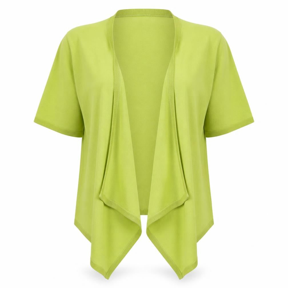 Country Casuals Womens Green V-Neck  Viscose Cardigan Jumper Size 14