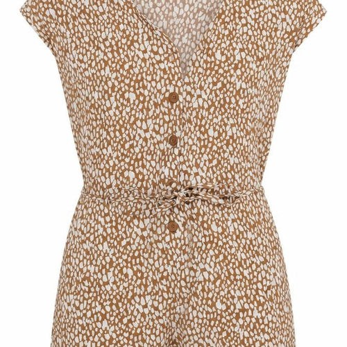 Primark Womens Yellow Spotted Cotton Romper One-Piece Size 8 L3 in Button