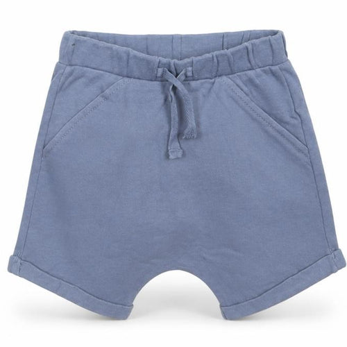 George Boys Blue  Cotton Cropped Trousers Size 6-9 Months  Drawstring - Sweat Shorts