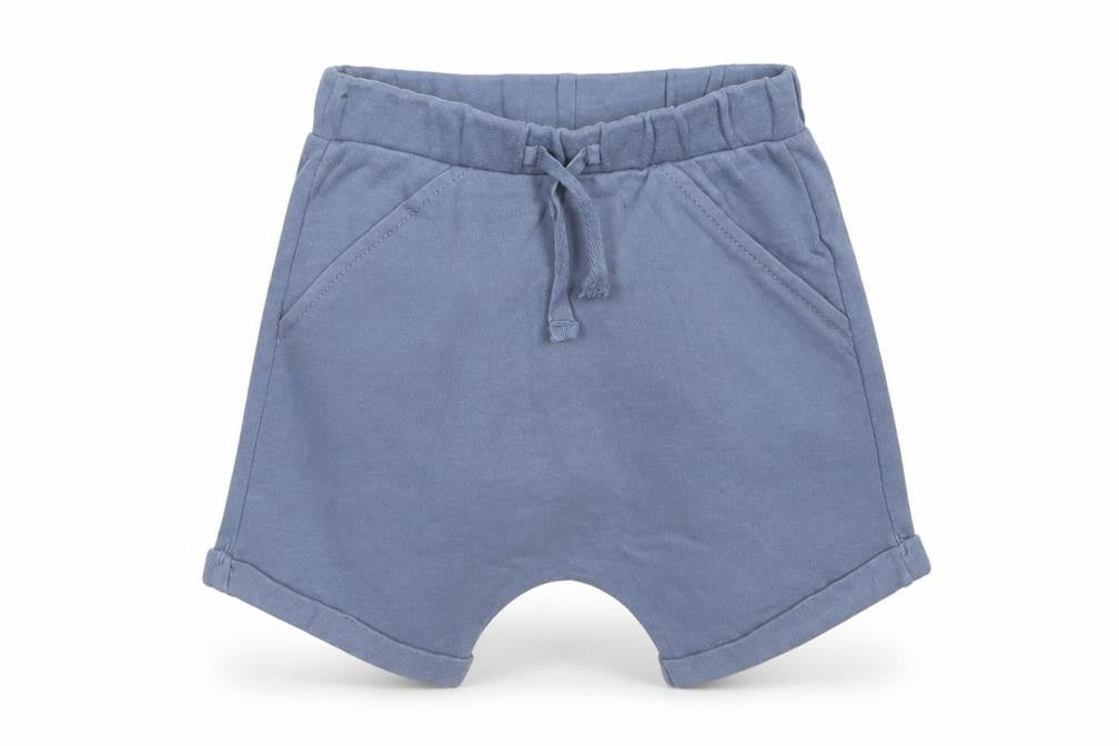 George Boys Blue  Cotton Cropped Trousers Size 6-9 Months  Drawstring - Sweat Shorts