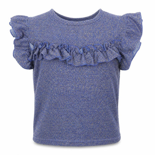 Cosmic Kids Girls Blue  Polyester Basic T-Shirt Size 8 Years Round Neck Pullover