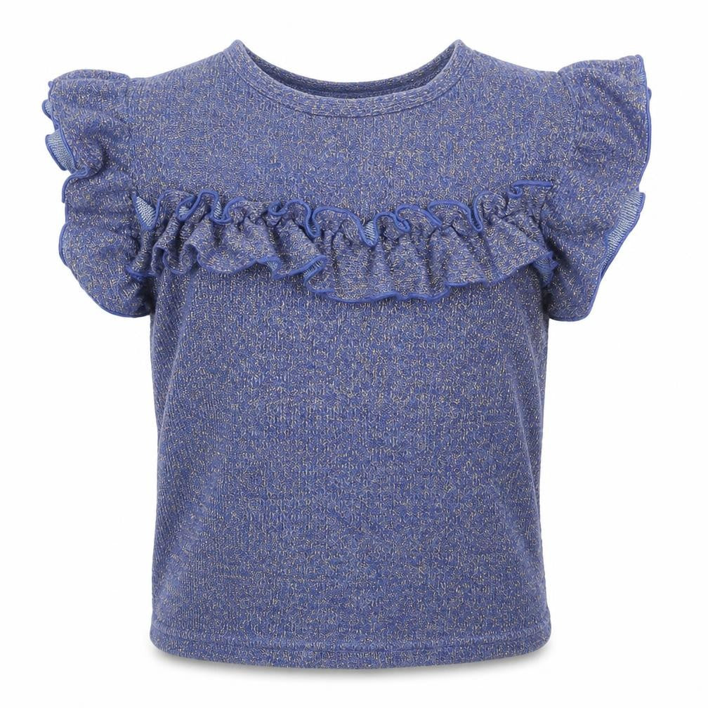 Cosmic Kids Girls Blue  Polyester Basic T-Shirt Size 8 Years Round Neck Pullover