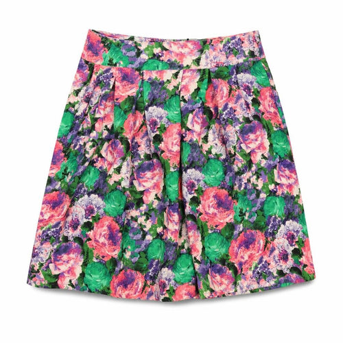 River Island Womens Multicoloured Floral Polyester A-Line Skirt Size 10   Zip