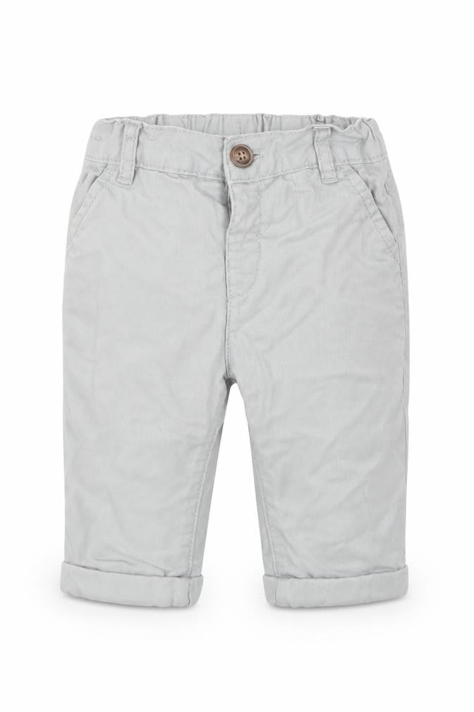 M&S Boys Grey  Cotton Capri Trousers Size 3-6 Months  Button
