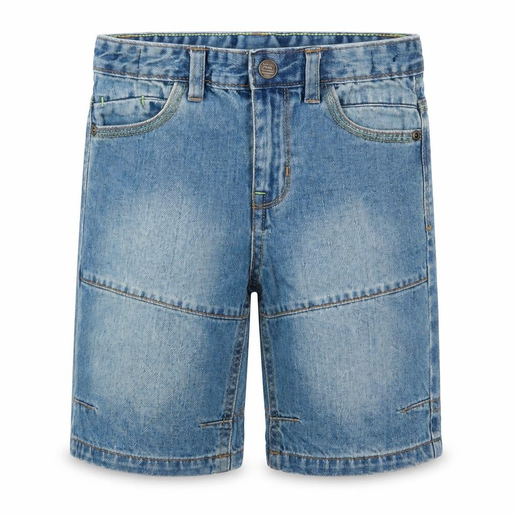 Urban Rascals Boys Blue  Cotton Bermuda Shorts Size 6 Years  Regular Snap