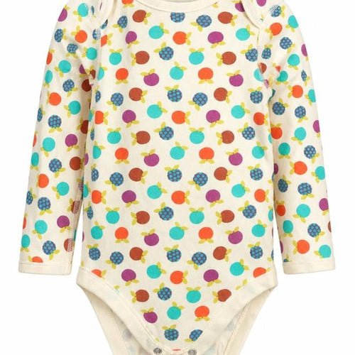 Marks and Spencer Girls Multicoloured Geometric Cotton Bodysuit One-Piece Size 2-3 Years  Button - Fruit Prints