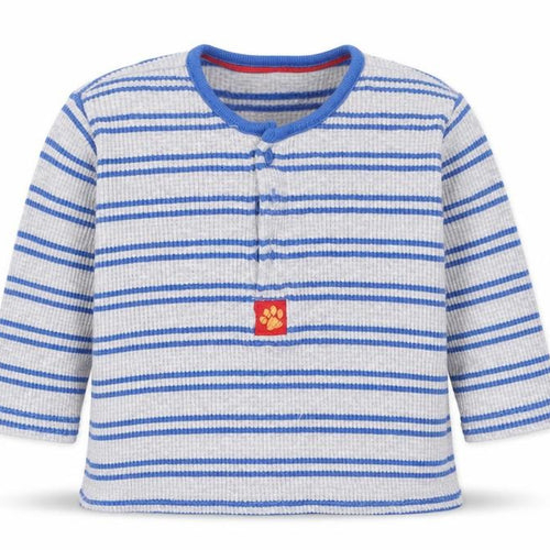 Marks and Spencer Boys Blue Striped Cotton Pullover Jumper Size 6-9 Months  Pullover - Paw Print