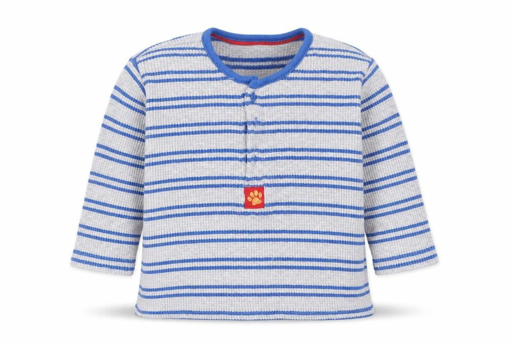 Marks and Spencer Boys Blue Striped Cotton Pullover Jumper Size 6-9 Months  Pullover - Paw Print
