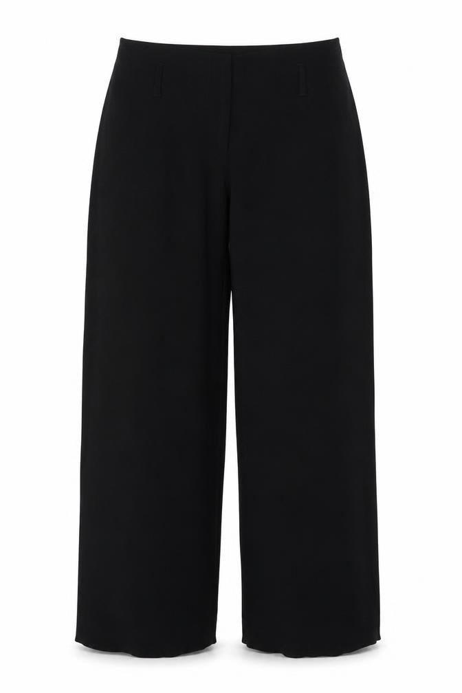 Trombolini Womens Black  Polyester Trousers  Size 32 in L30 in Regular Hook & Eye