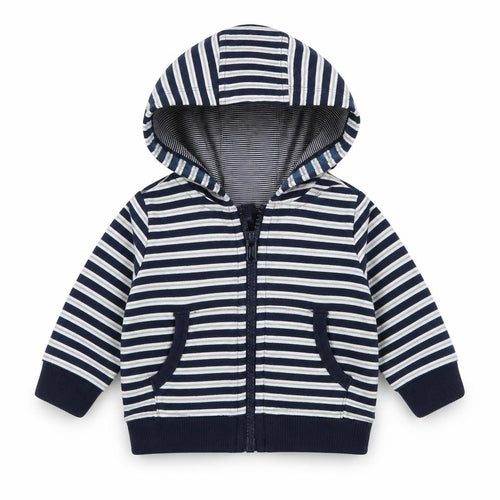 NEXT Boys Blue Striped  Jacket  Size 0-3 Months   Zip