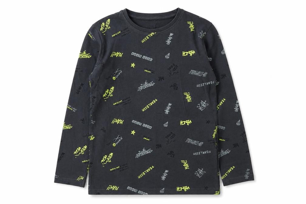 Dunnes Stores Boys Grey Spotted Cotton Basic T-Shirt Size 7-8 Years Crew Neck