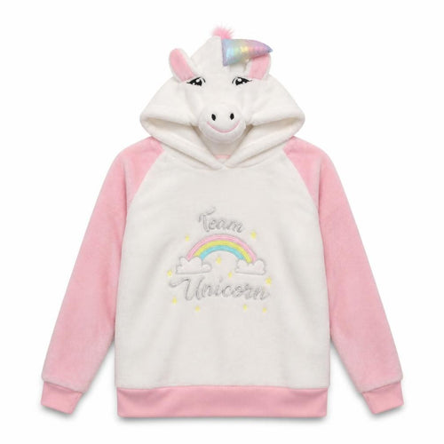 I Believe In Unicorns Womens White  Polyester Top Pyjama Top Size 8   - Rainbow