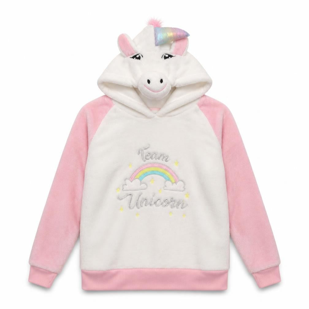 I Believe In Unicorns Womens White  Polyester Top Pyjama Top Size 8   - Rainbow