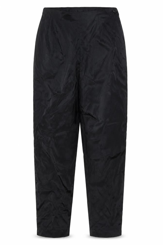 Marks and Spencer Womens Black  Nylon Trousers  Size 12 L26.5 in Regular Zip