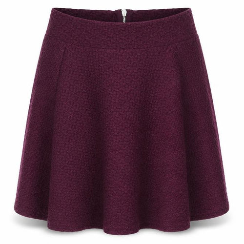H&M Womens Purple  Cotton A-Line Skirt Size S   Zip