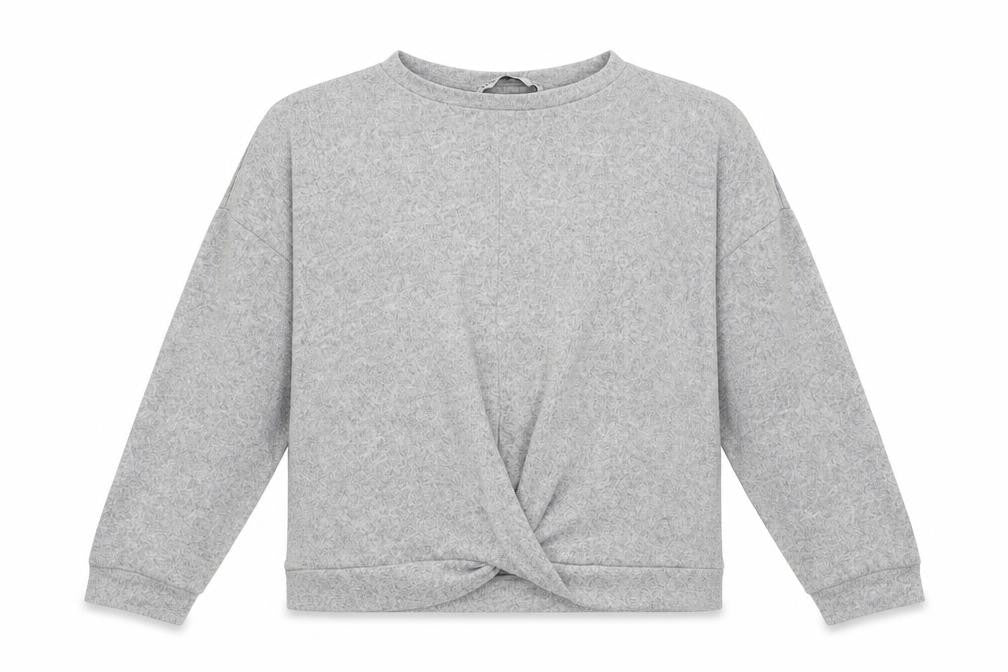Marks and Spencer Girls Grey Crew Neck  Viscose Pullover Jumper Size 10-11 Years  Pullover - crop jumper