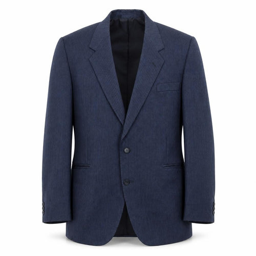 Canda Mens Blue Striped Wool Jacket Blazer Size 44
