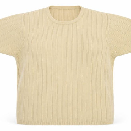 Berkertex Womens Yellow Round Neck Striped Acrylic Pullover Jumper Size 14
