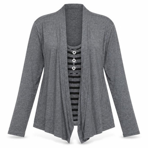 Marks and Spencer Womens Grey Round Neck  Polyester Cardigan Jumper Size 10