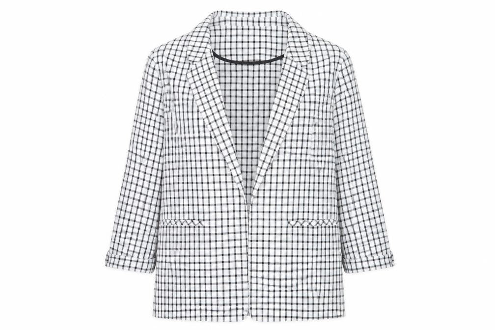 Primark Womens White Check  Jacket  Size 16