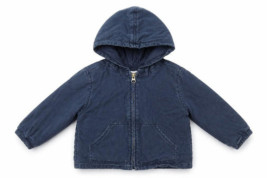 Front view of Gap boys’ blue jacket, size 6-9, months