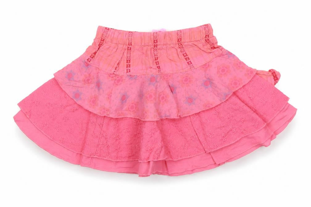 IKKS Girls Pink Geometric Cotton Skater Skirt Size 18 Months