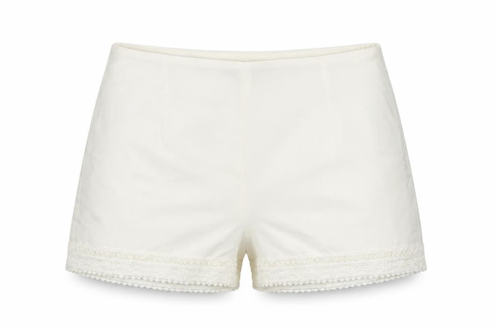 Boohoo Womens White  Polyester Sailor Shorts Size 10 L3 in Regular Zip