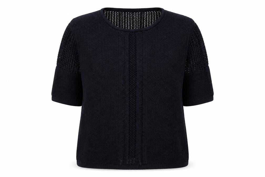 Marks and Spencer Womens Blue Round Neck  Polyester Pullover Jumper Size 14
