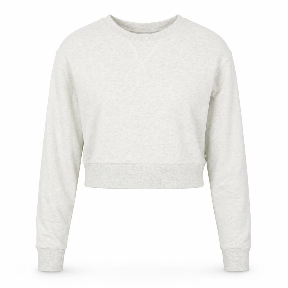 Front view of H&M women’s grey cotton pullover sweatshirt, size XS, pullover