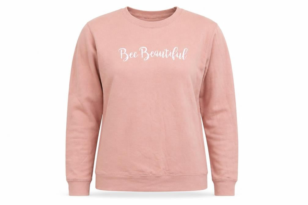 JustHoods Womens Pink  Cotton Pullover Sweatshirt Size XS   - Bee Beautiful