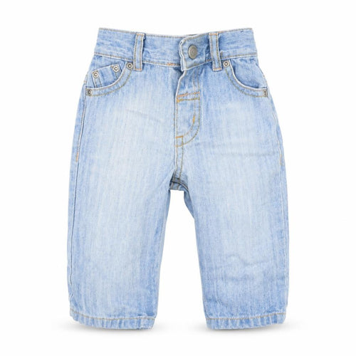 NEXT Boys Blue  100% Cotton Cargo Jeans Size 3-6 Months  Button