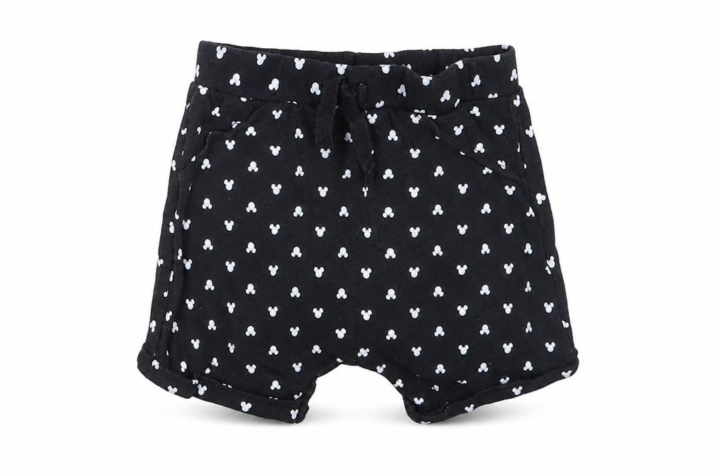 George Boys Black  Cotton Cropped Trousers Size 12-18 Months   - mickey mouse