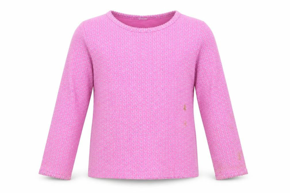 Adams Girls Pink  Cotton Basic T-Shirt Size 5 Years Round Neck