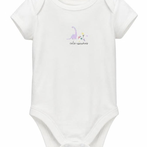 Matalan Girls White  Cotton Leotard One-Piece Size 3-6 Months  Snap