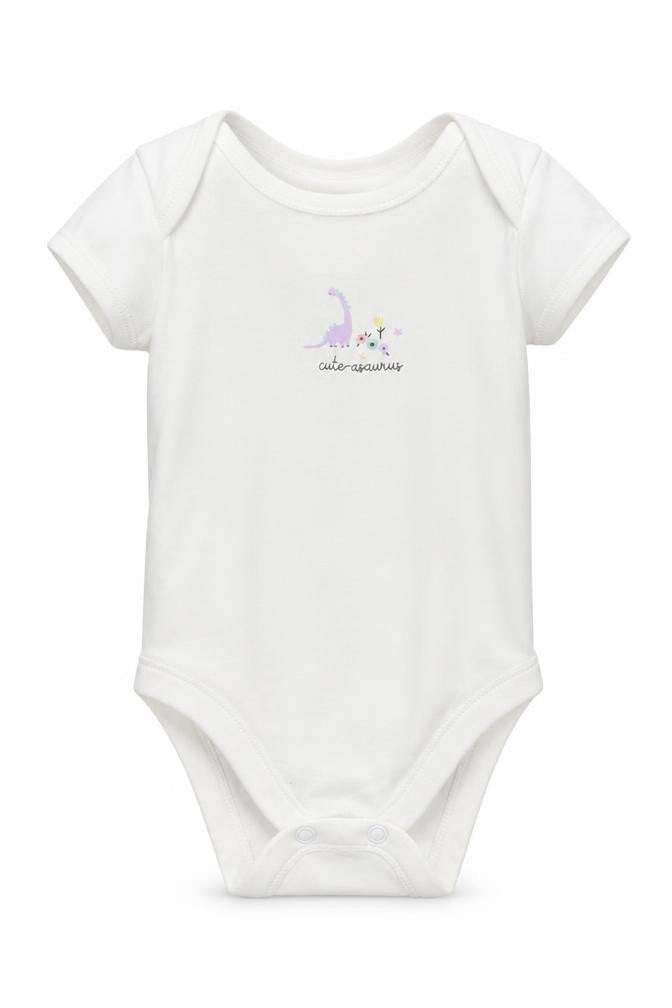 Matalan Girls White  Cotton Leotard One-Piece Size 3-6 Months  Snap