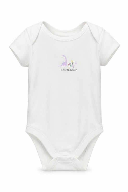 Matalan Girls White  Cotton Leotard One-Piece Size 3-6 Months  Snap