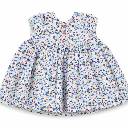 BHS Girls Multicoloured Geometric Viscose A-Line  Size 9-12 Months  Crew Neck Button