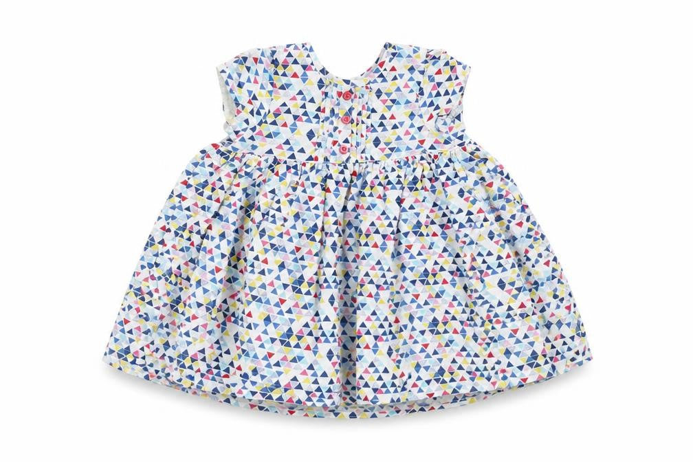 BHS Girls Multicoloured Geometric Viscose A-Line  Size 9-12 Months  Crew Neck Button