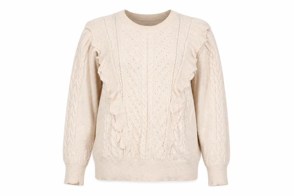F&F Womens Pink Crew Neck Geometric Viscose Pullover Jumper Size 16