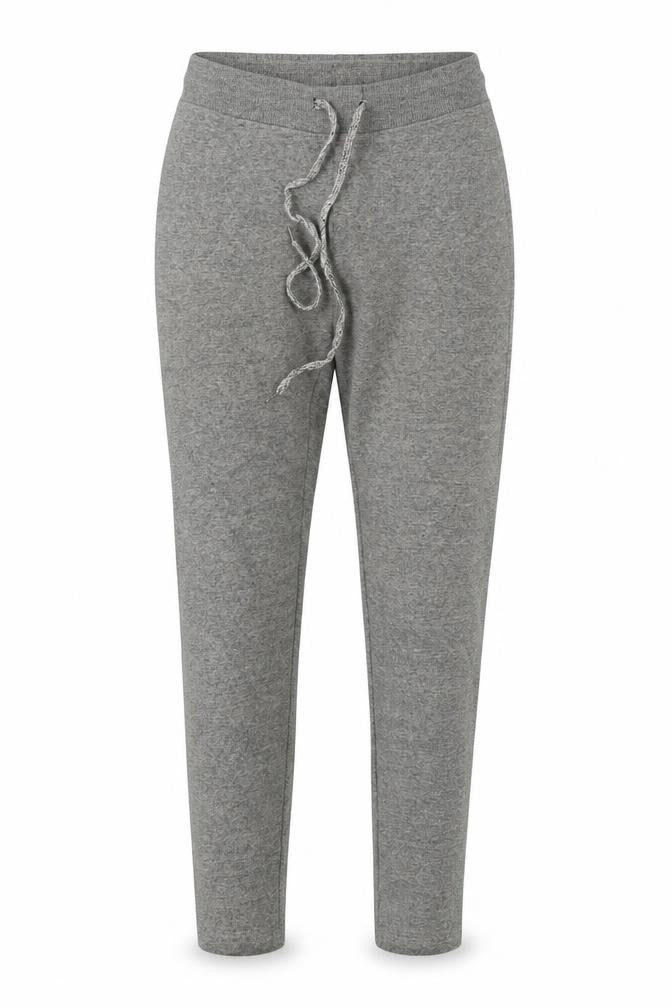 LEFTIES Womens Grey  Cotton Cropped Trousers Size L L25 in Regular Tie