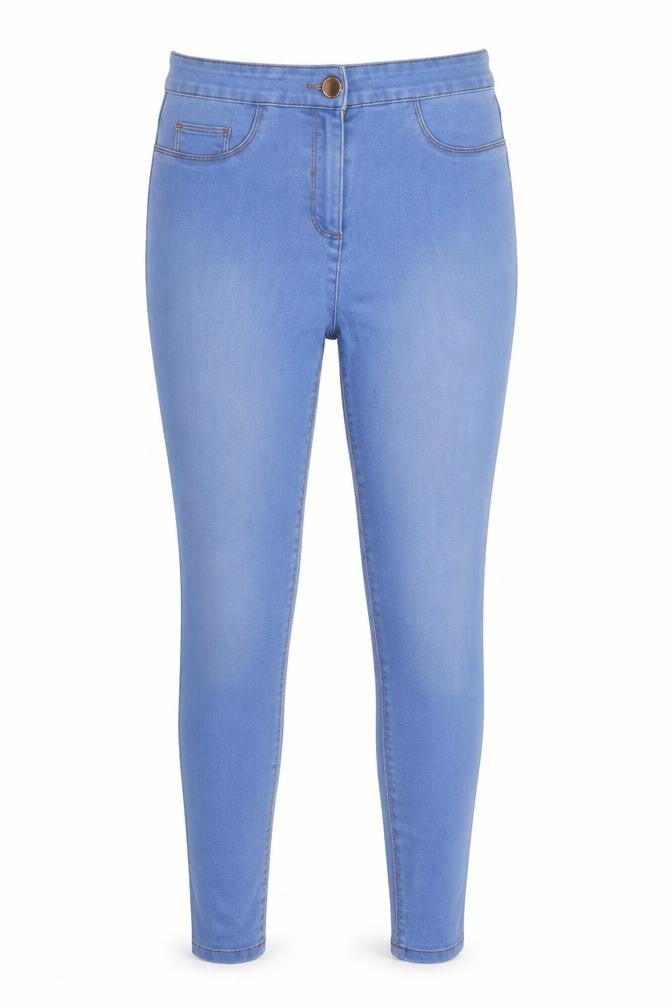 Matalana Womens Blue  Cotton Jegging Jeans Size 12 L28 in Regular Button